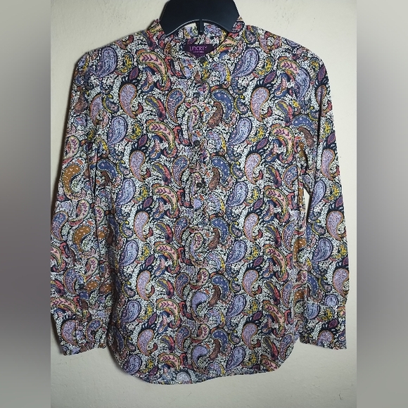 J. Crew Tops - J Crew Liberty Art Fabrics Top Pop Over